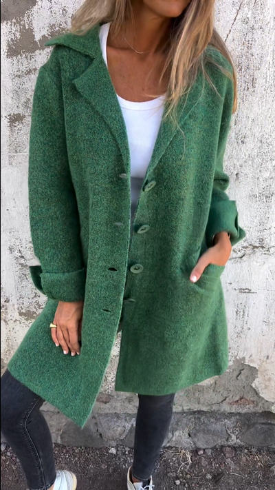 Hélène™ - Manteau Long en Coton pour l'Automne