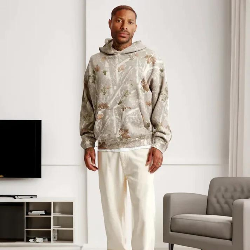 Camille - Sweat à capuche imprimés Camo