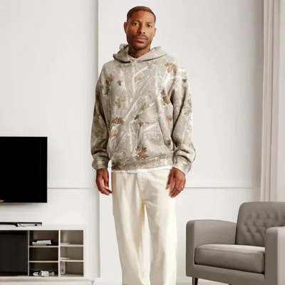 Camille - Sweat à capuche imprimés Camo