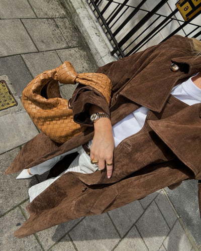 BALABU™ | L'ETERNAL Trench en Daim Mocha