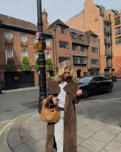 BALABU™ | L'ETERNAL Trench en Daim Mocha