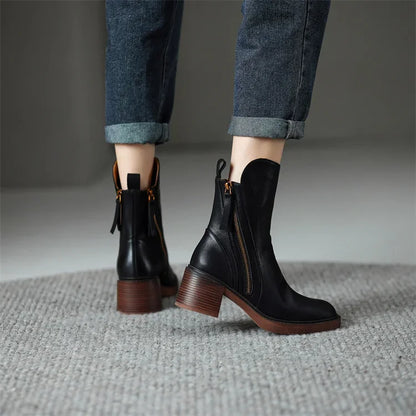 Danielle - Bottes élégantes en Cuir