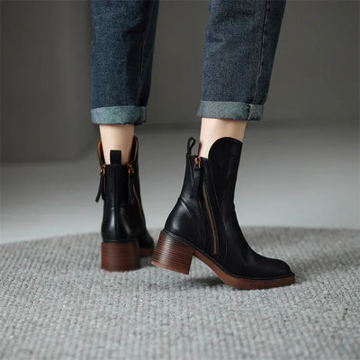 Danielle - Bottes élégantes en Cuir