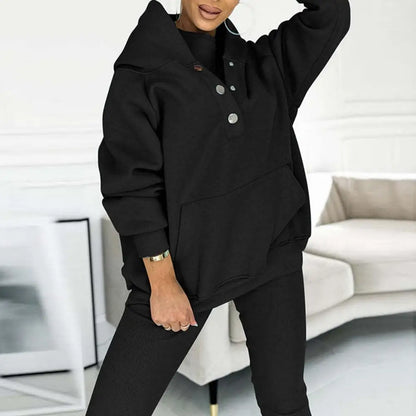 Élise™ - Ensemble Deux Pièces en Coton avec Hoodie