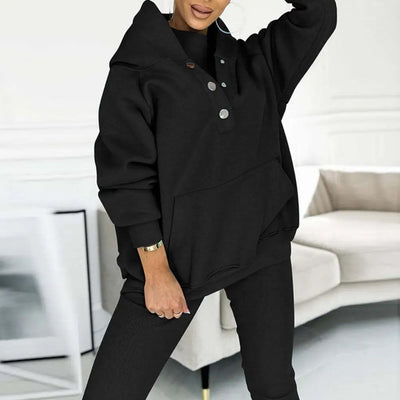 Élise™ - Ensemble Deux Pièces en Coton avec Hoodie