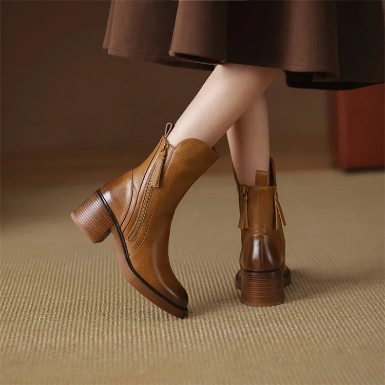 Danielle - Bottes élégantes en Cuir