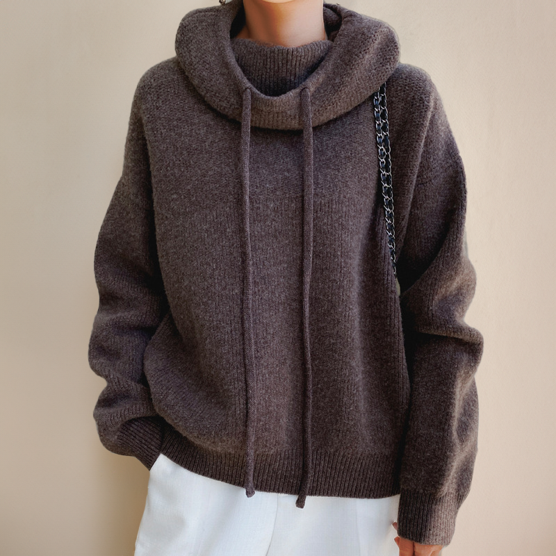 Cloe - Pull à col roulé en laine mérinos