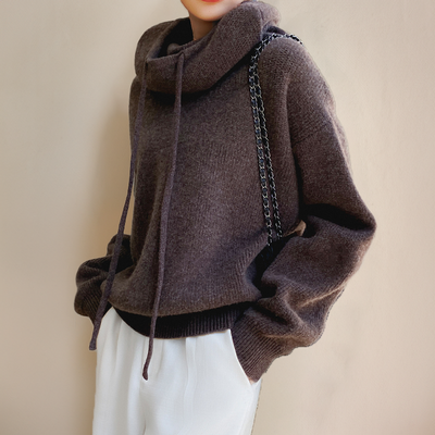 Cloe - Pull à col roulé en laine mérinos