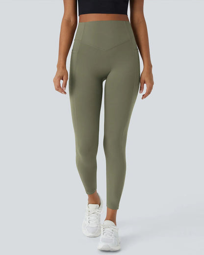 High Waisted Butt Lifting Tummy Control Side Pocket Shaping Training Leggings